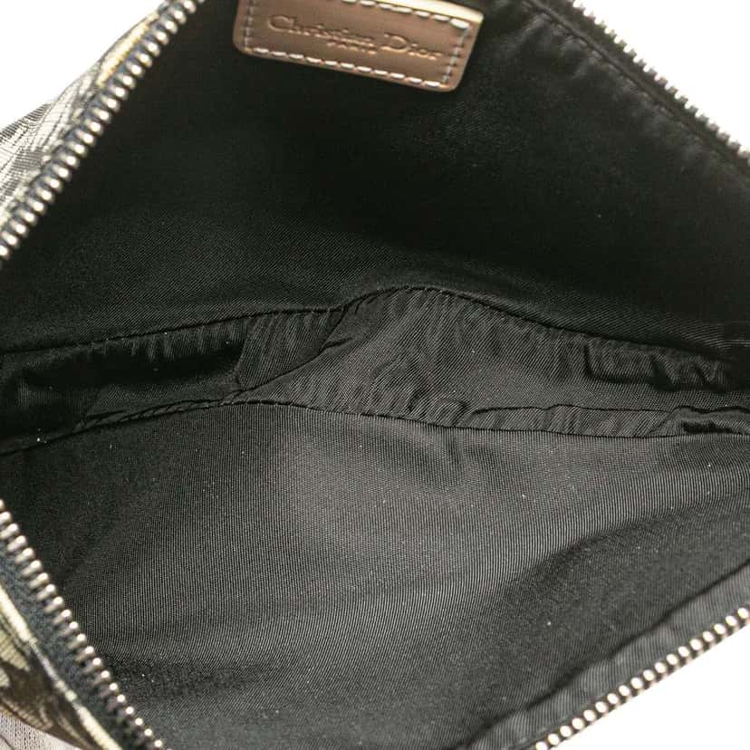 Dior Mini Diorissimo Coated Canvas Saddle Pochette Black Canvas Good condition - Model View