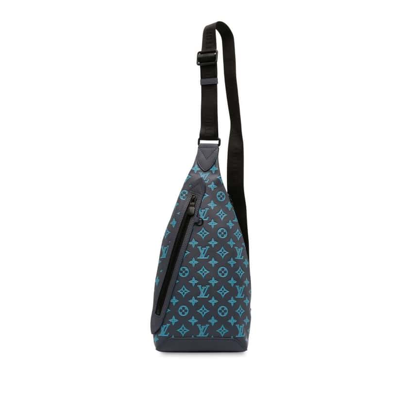 Louis Vuitton Monogram Shadow Duo Sling Blue Good condition - Front View