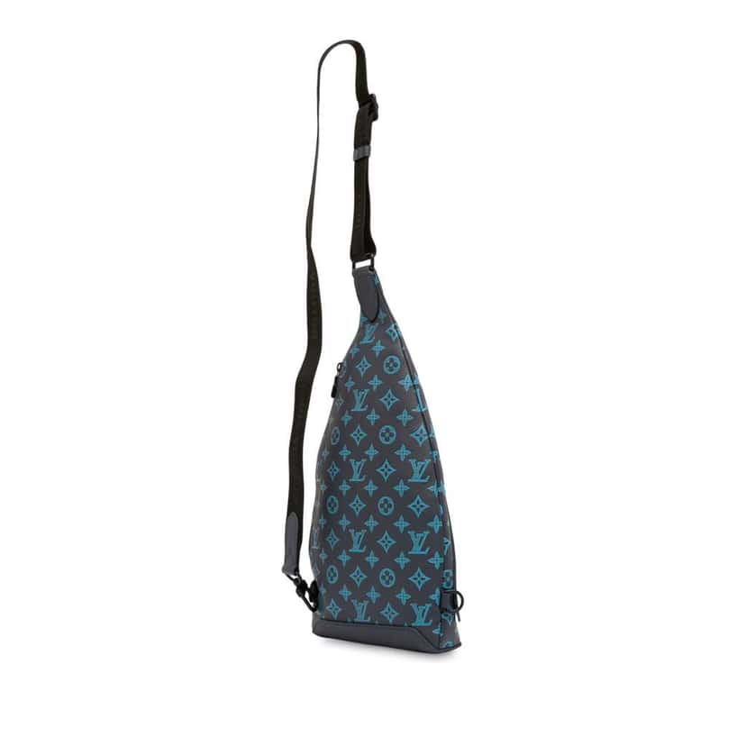 Louis Vuitton Monogram Shadow Duo Sling Blue Good condition - Back View