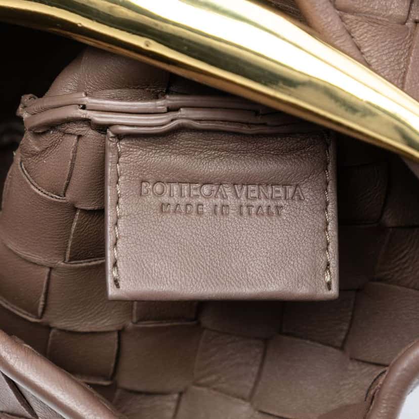 Bottega Veneta Baby Lambskin Intrecciato Sardine Bag Brown Leather Good condition - Box View