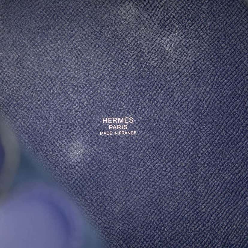 Hermès Epsom Tressage Picotin Lock 22 Blue Leather Very good condition - Box View