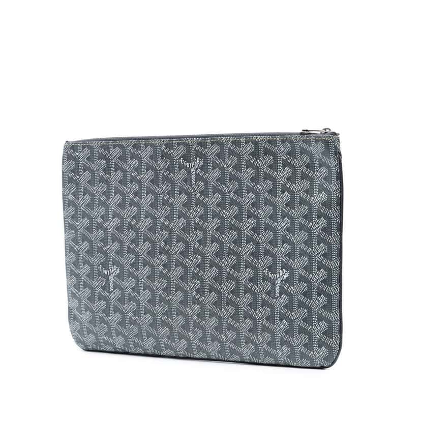 Goyard Goyardine Senat MM Grey Canvas Good condition - Back View