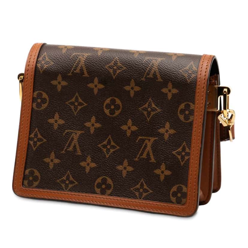 Louis Vuitton Monogram Reverse Mini Dauphine Brown Good condition - Back View