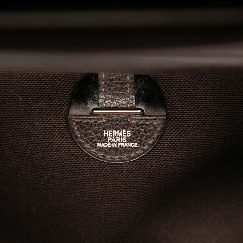 Hermès Vache Liege and Toile Sac Colorado PM Brown Leather Good condition - Box View