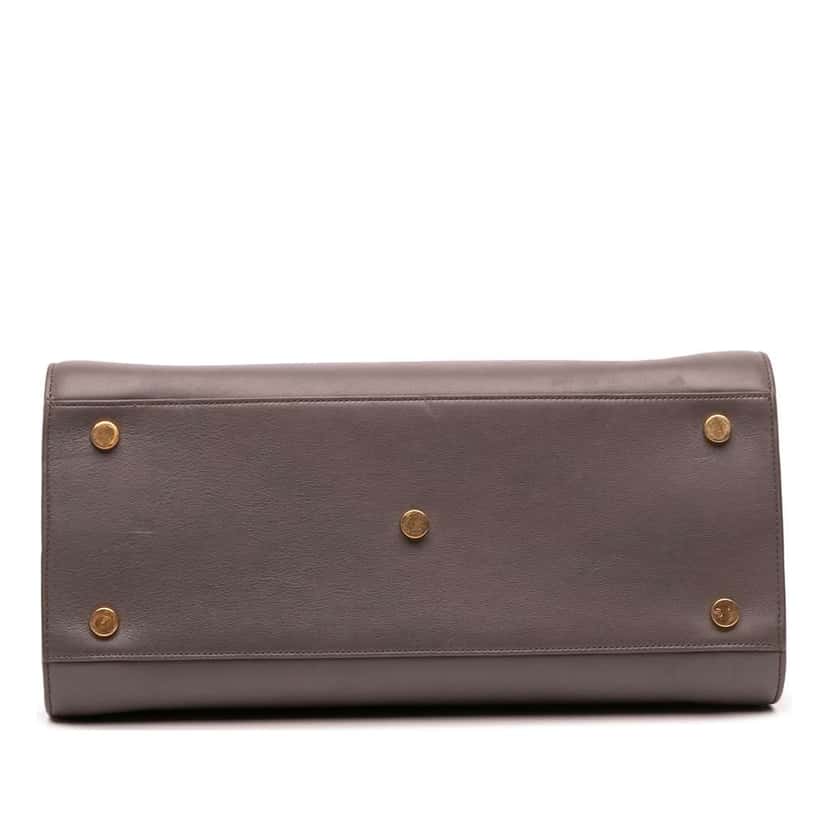 Saint Laurent Small Leather Sac De Jour Satchel Grey Leather Good condition - Inside View