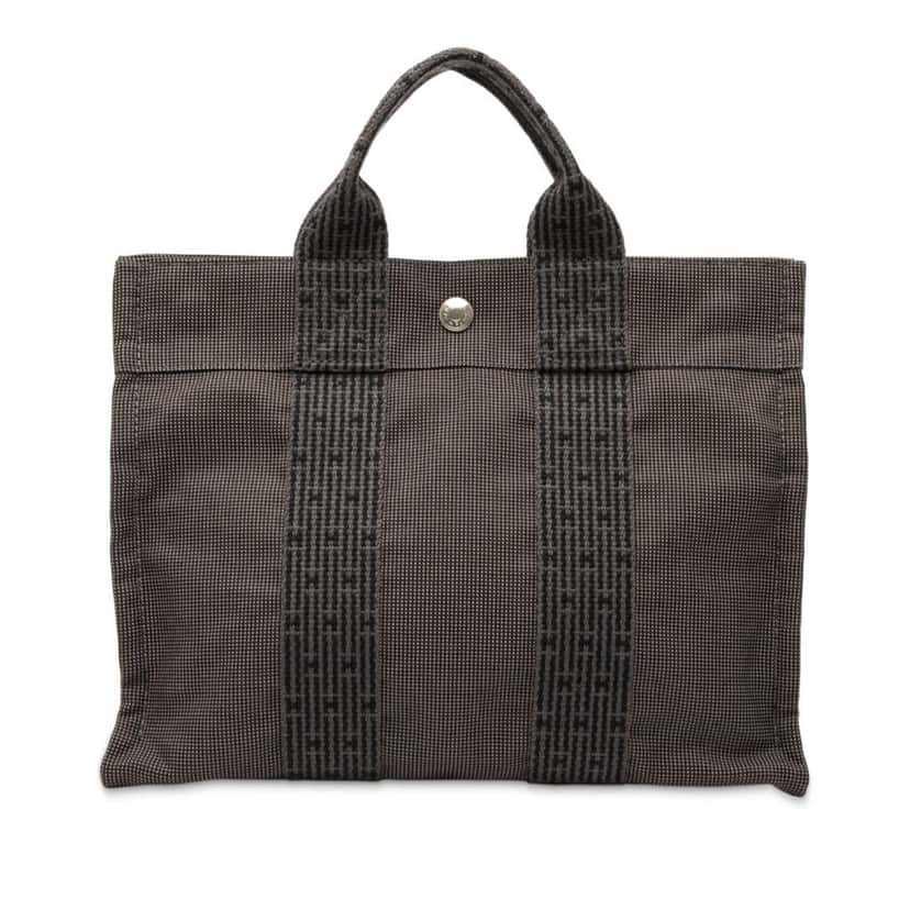 Hermès Canvas Herline PM Grey Canvas Good condition - Front View