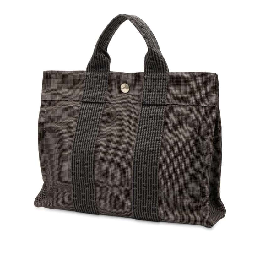 Hermès Canvas Herline PM Grey Canvas Good condition - Back View