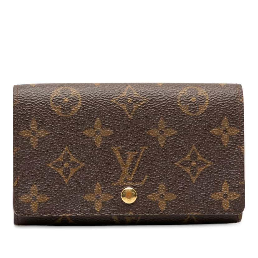 Louis Vuitton Monogram Porte Monnaie Tresor Wallet Brown Good condition - Front View
