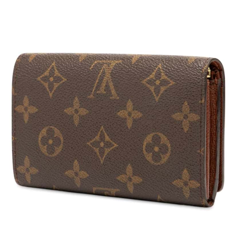 Louis Vuitton Monogram Porte Monnaie Tresor Wallet Brown Good condition - Back View