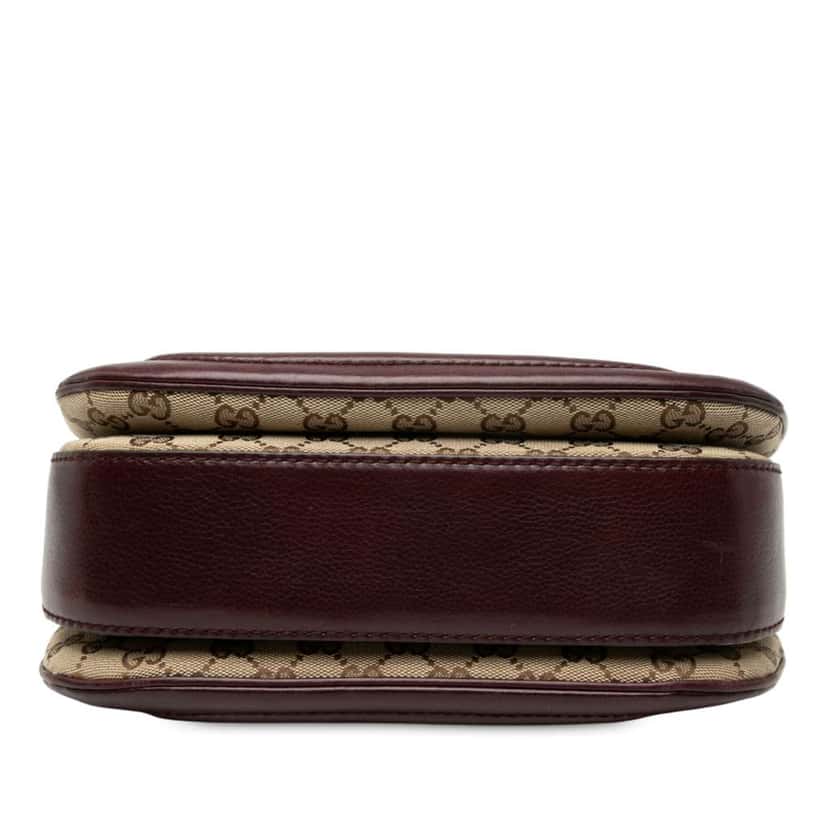 Gucci Medium GG Canvas New Bamboo Top Handle Bag Brown Canvas Good condition - Inside View