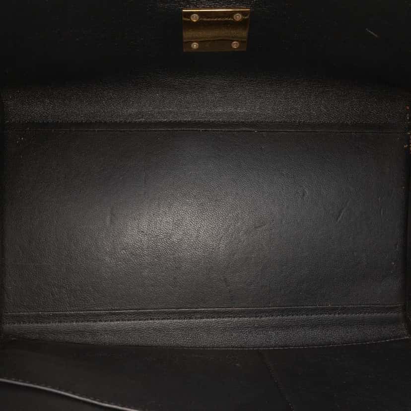 Celine Small Tricolor Leather Trapeze Satchel Black Leather Good condition - Model View