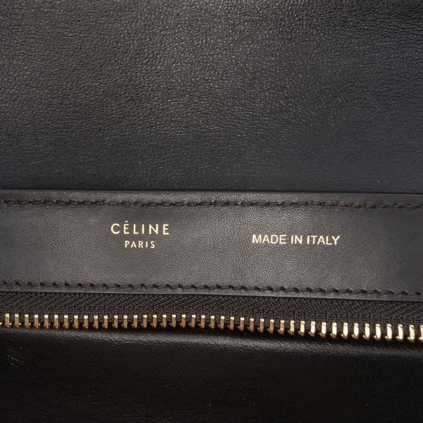 Celine Small Tricolor Leather Trapeze Satchel Black Leather Good condition - Box View