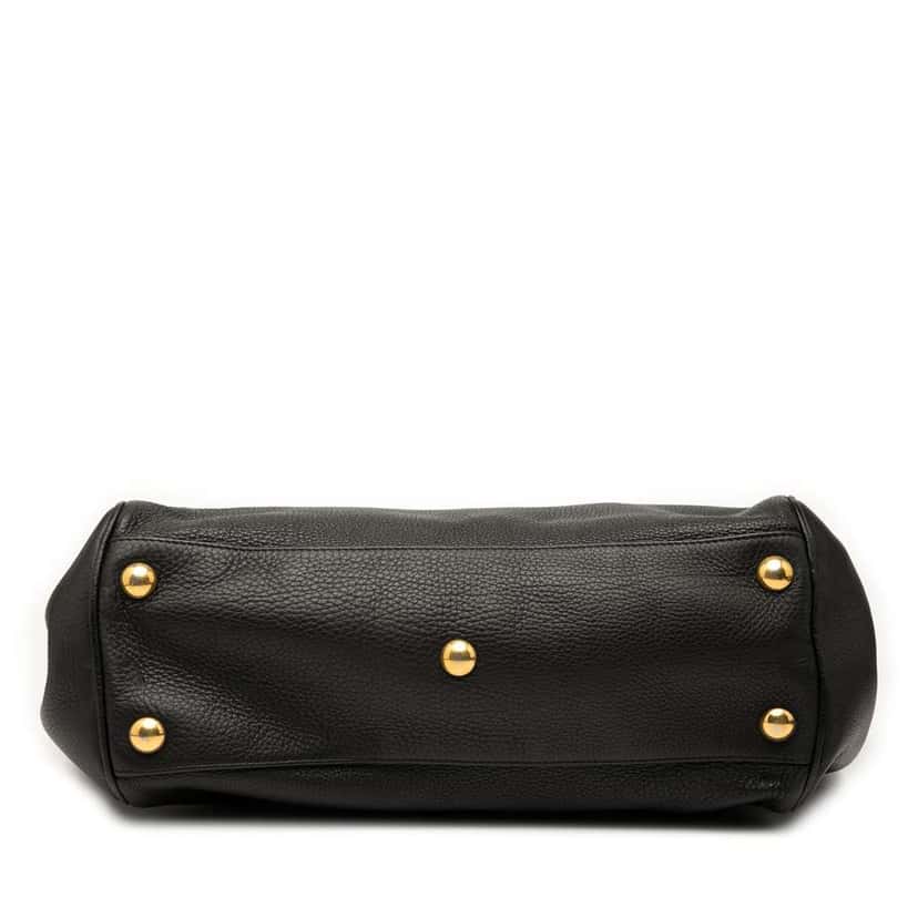 Gucci Leather 1973 Tote Black Leather Good condition - Inside View