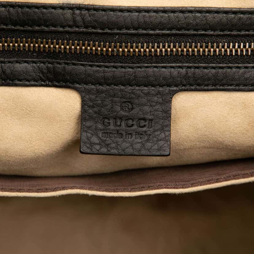 Gucci Leather 1973 Tote Black Leather Good condition - Box View