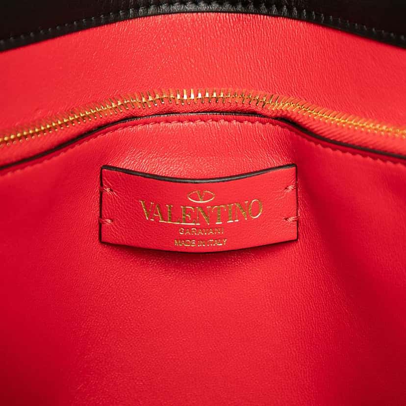 Valentino Leather Vlogo Fillme Tote Black Leather Good condition - Box View