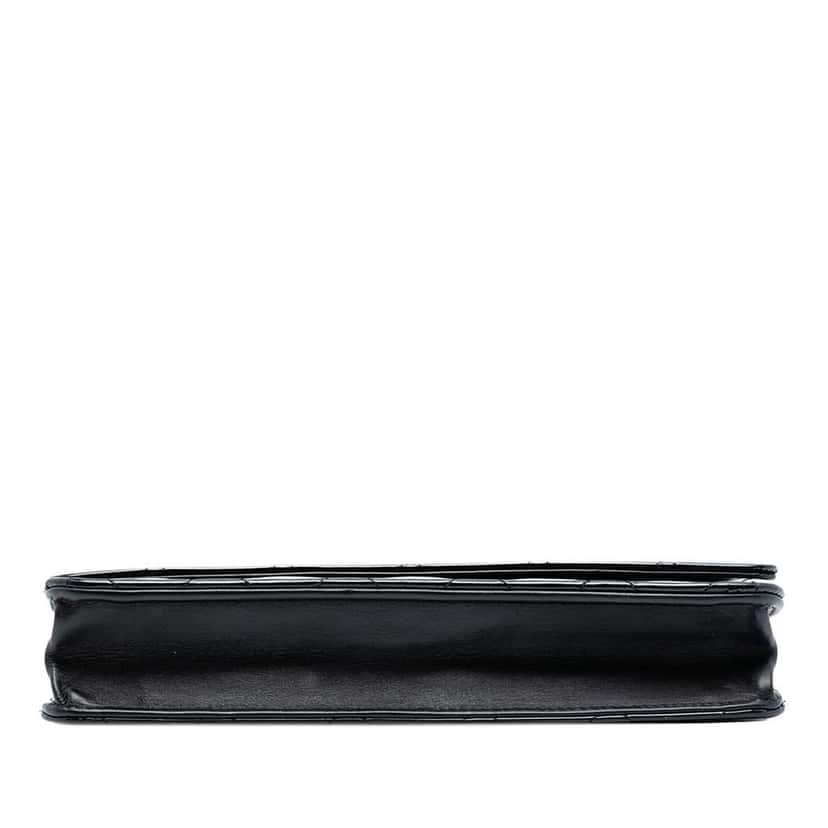 Chanel CC Quilted Patent Wallet On Chain Black Leather Good condition - Inside View