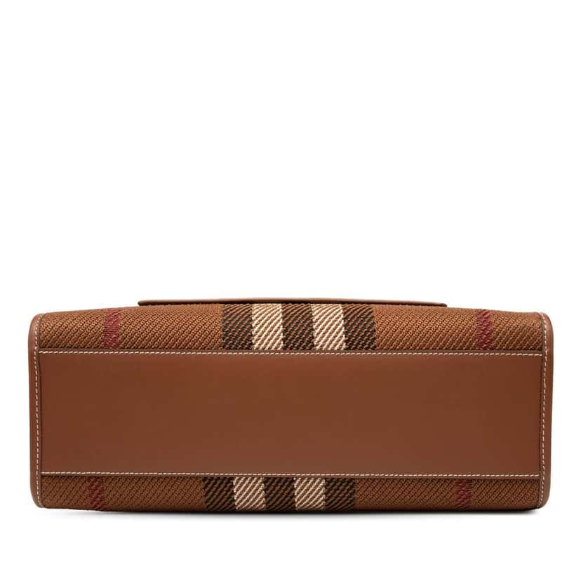 Burberry Small Mega Check Canvas Freya Tote Brown Canvas Good condition - Inside View