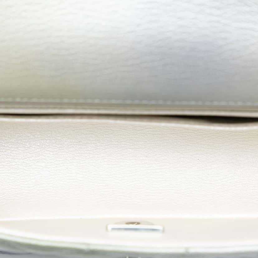 Chanel Mini Rectangular Classic Iridescent Lambskin Ombre Single Flap Silver Leather Good condition - Model View