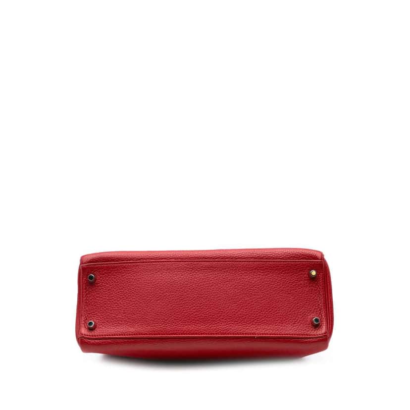Hermès Clemence Kelly II Retourne 32 Red Leather Good condition - Inside View