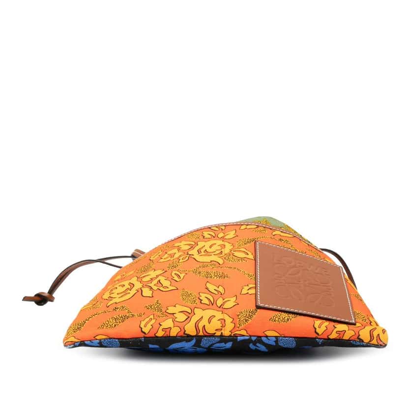 Loewe Paulas Ibiza Canvas Angel Drawstring Crossbody Orange Canvas Very good condition - Inside View
