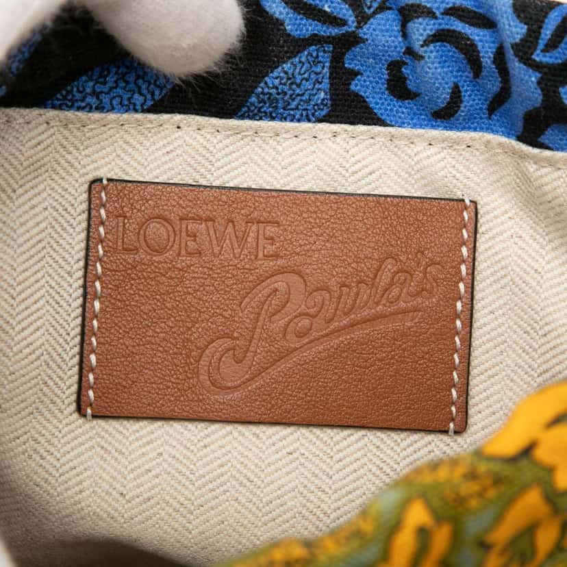 Loewe Paulas Ibiza Canvas Angel Drawstring Crossbody Orange Canvas Very good condition - Box View