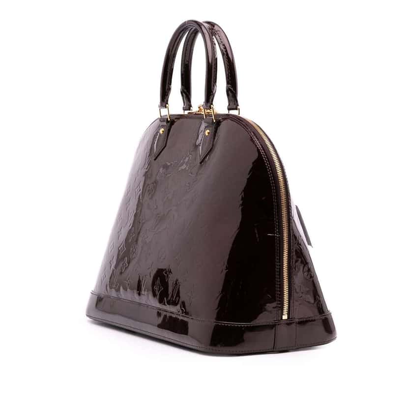 Louis Vuitton Monogram Vernis Alma GM Red Leather Good condition - Back View