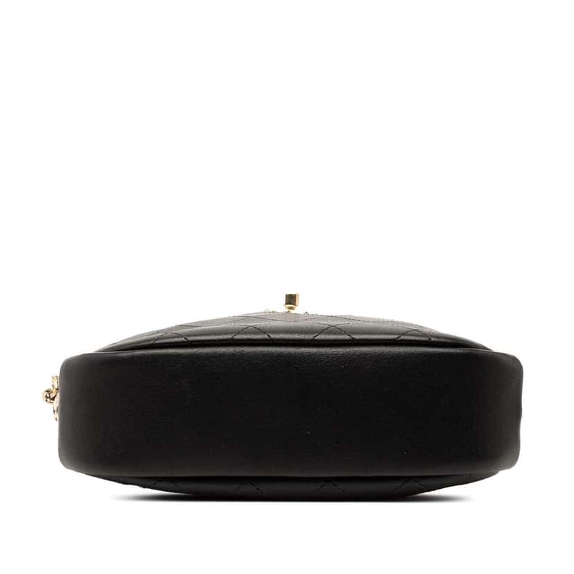Chanel Medium Quilted Goatskin Casual Trip Camera Bag Black Leather Good condition - Inside View