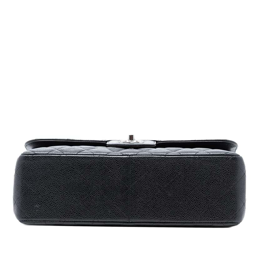 Chanel Jumbo Classic Caviar Double Flap Black Leather Good condition - Inside View