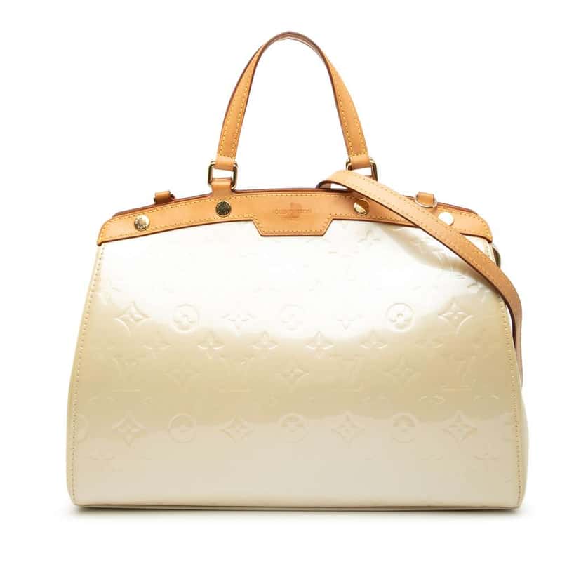 Louis Vuitton Monogram Vernis Brea MM White Leather Good condition - Front View