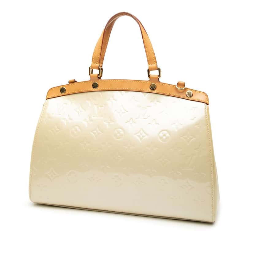 Louis Vuitton Monogram Vernis Brea MM White Leather Good condition - Back View