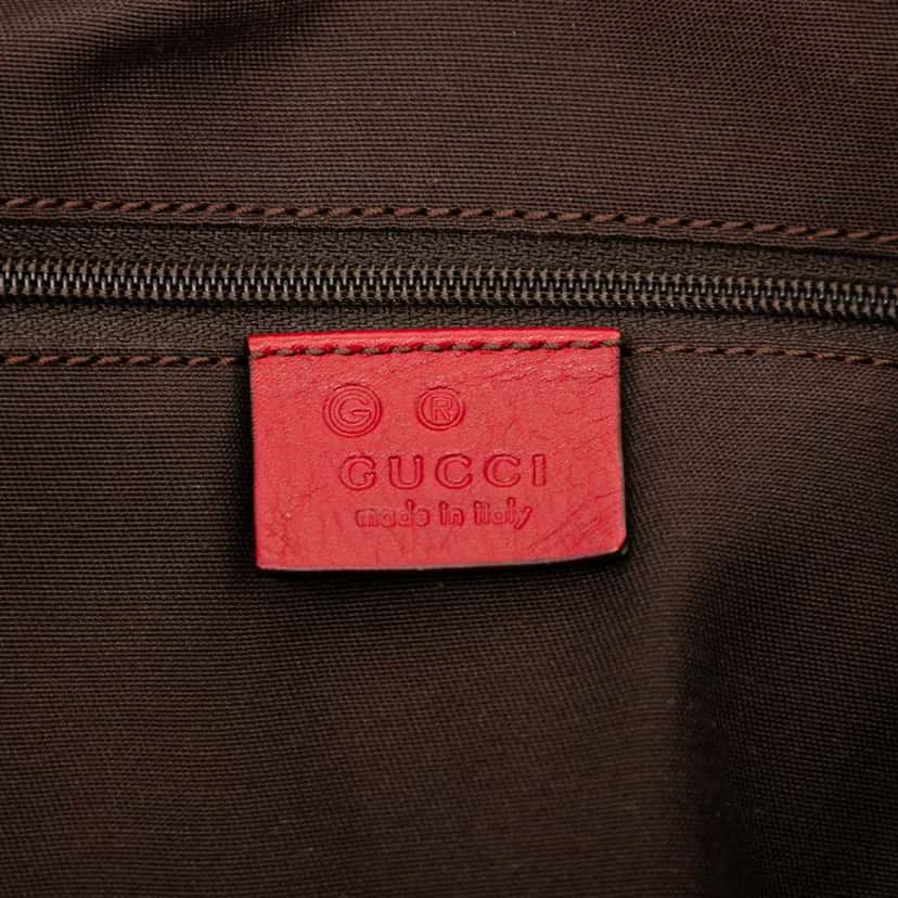 Gucci Large GG Canvas Positano Tote Red Canvas Good condition - Box View