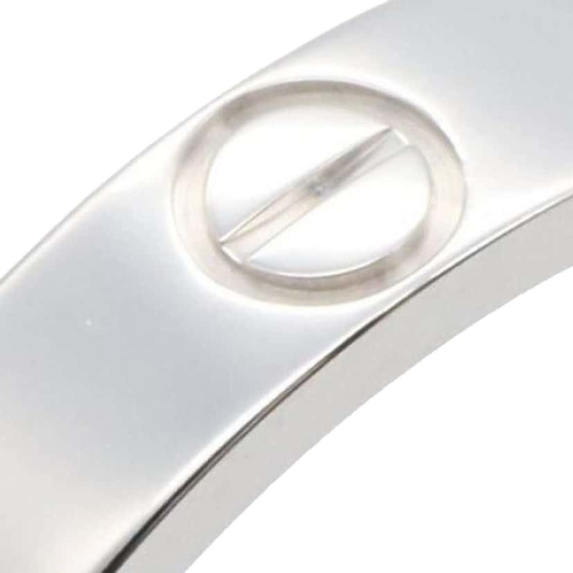 Cartier 18K White Gold Small Love Ring Silver White Gold Good condition - Box View
