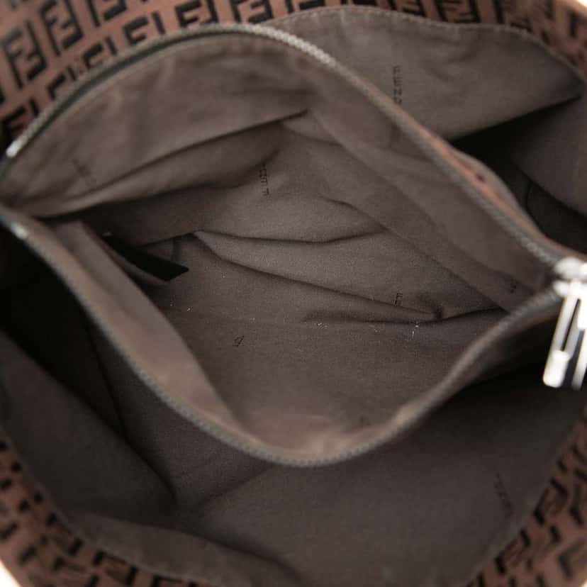 Fendi Zucchino Canvas Tote Brown Canvas Good condition - Model View