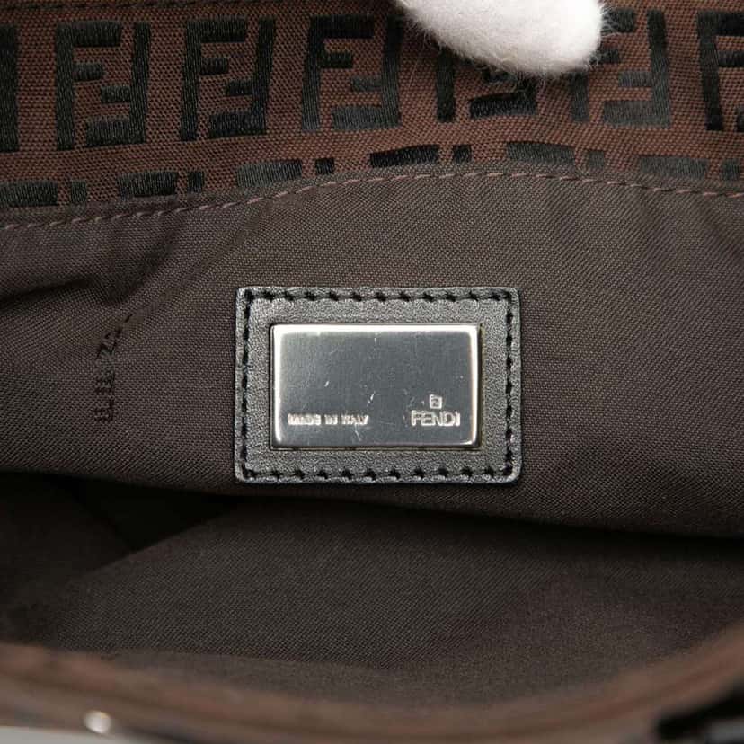 Fendi Zucchino Canvas Tote Brown Canvas Good condition - Box View