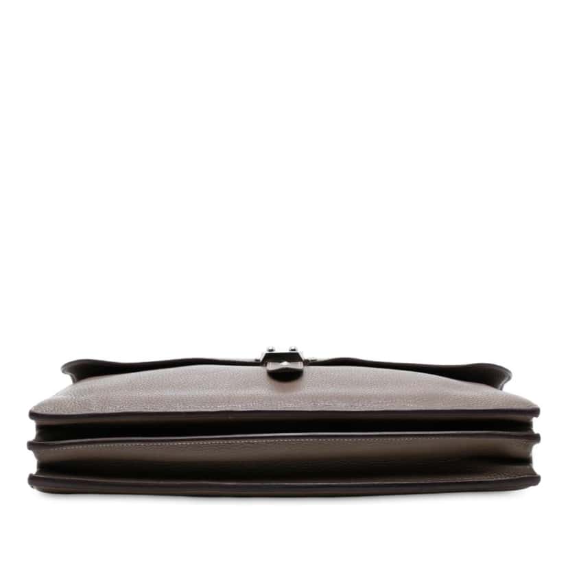 Hermès Togo Sac a Depeches 40 Brown Leather Good condition - Inside View