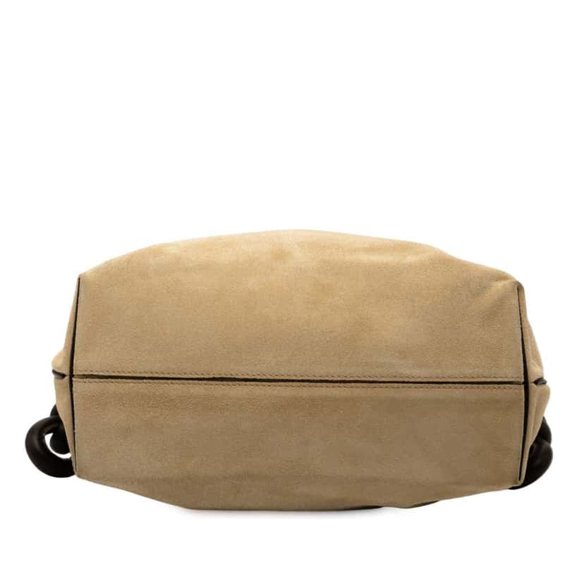 Loewe Suede Flamenco Knot Crossbody Brown Leather Good condition - Inside View