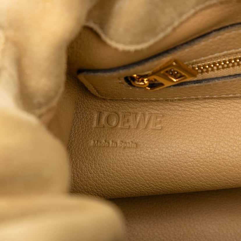 Loewe Suede Flamenco Knot Crossbody Brown Leather Good condition - Box View