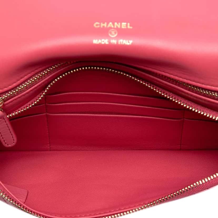 Chanel Crumpled Calfskin 31 Clutch Pink Leather Good condition - Model View