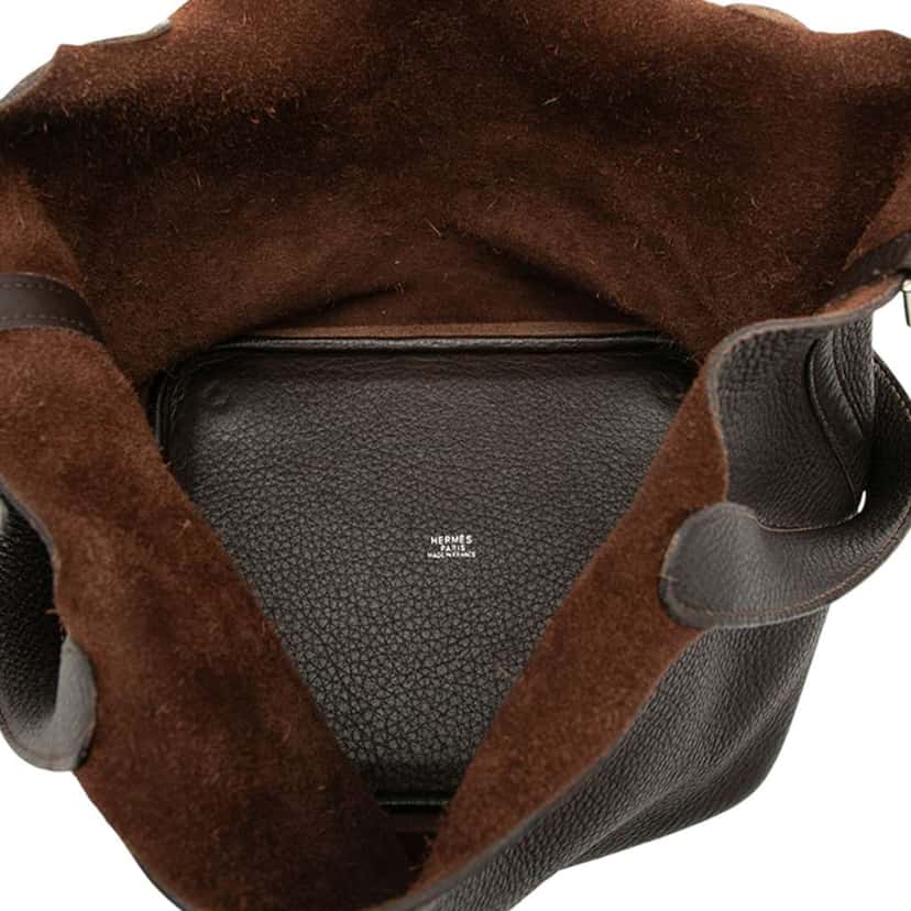 Hermès Clemence Picotin 22 Brown Leather Good condition - Model View