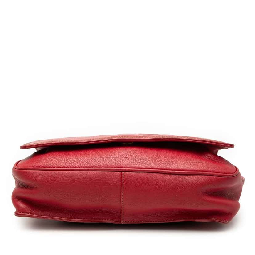 Loewe Leather Anagram Flap Crossbody Red Leather Good condition - Inside View