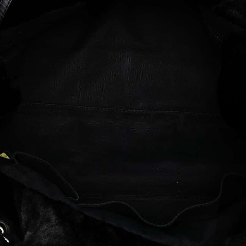 Chanel Quilted Fantasy Fur Camellia Tote Black Polyester Good condition - Model View