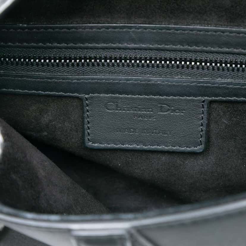 Dior Ultra Matte Calfskin Saddle Bag Black Leather Good condition - Box View