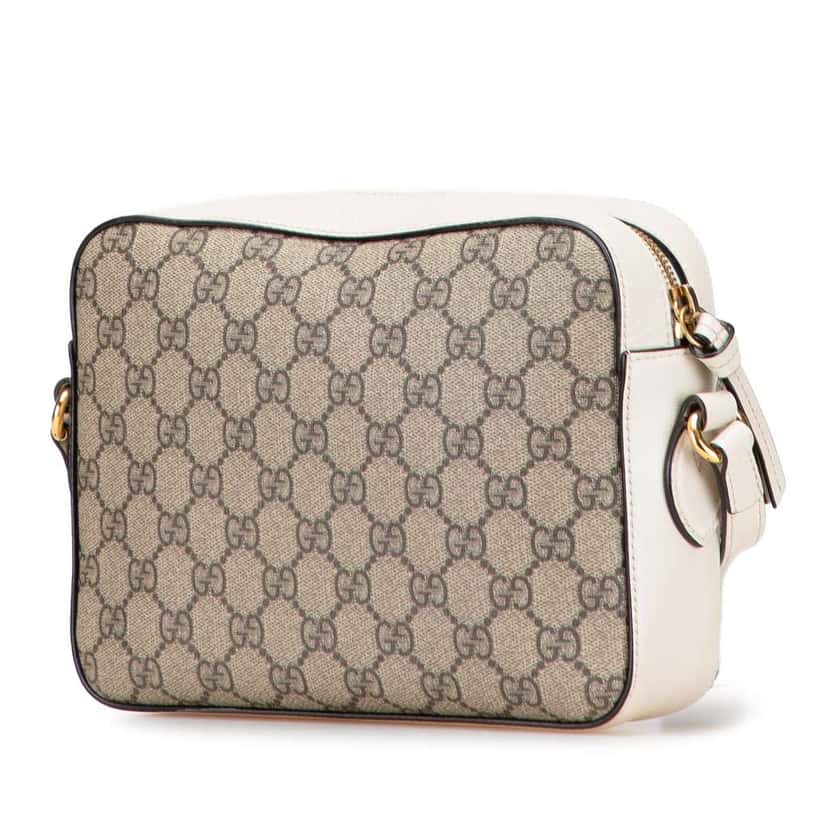 Gucci Small GG Supreme Horsebit 1955 Crossbody Brown Canvas Good condition - Back View