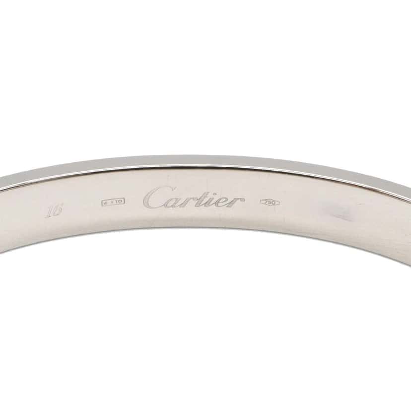 Cartier 18K White Gold Classic Love Bracelet Silver White Gold Good condition - Model View
