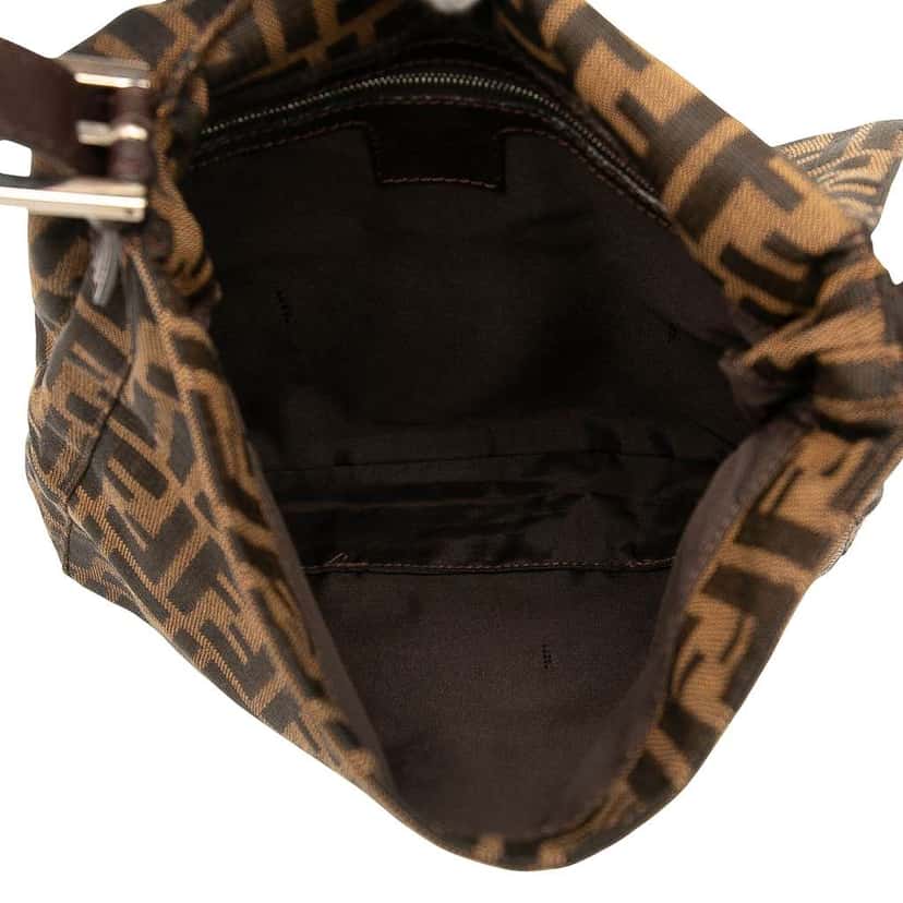 Fendi Zucca Canvas Shoulder Bag Brown Canvas Good condition - Model View