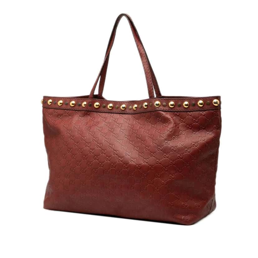 Gucci Guccissima Babouska Tote Red Leather Good condition - Back View