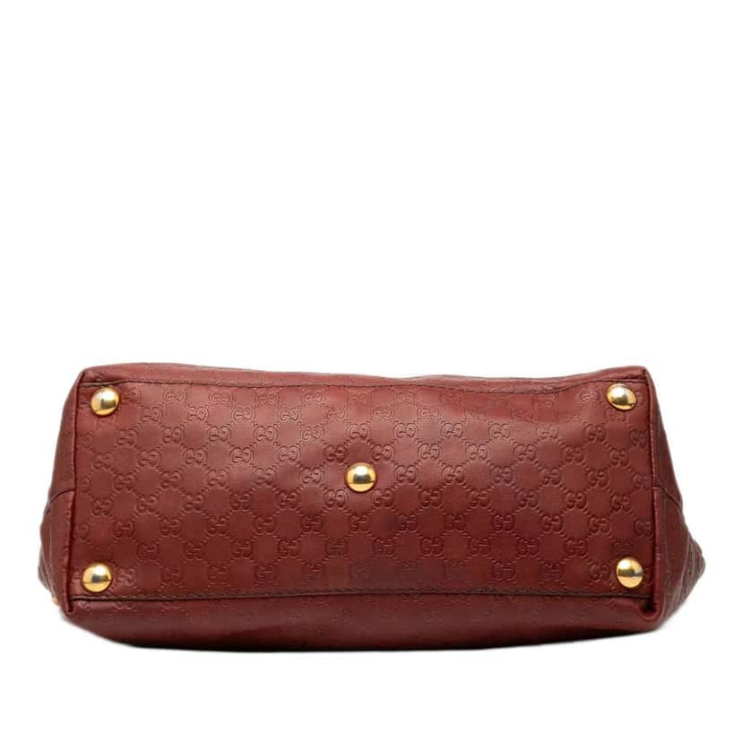 Gucci Guccissima Babouska Tote Red Leather Good condition - Inside View