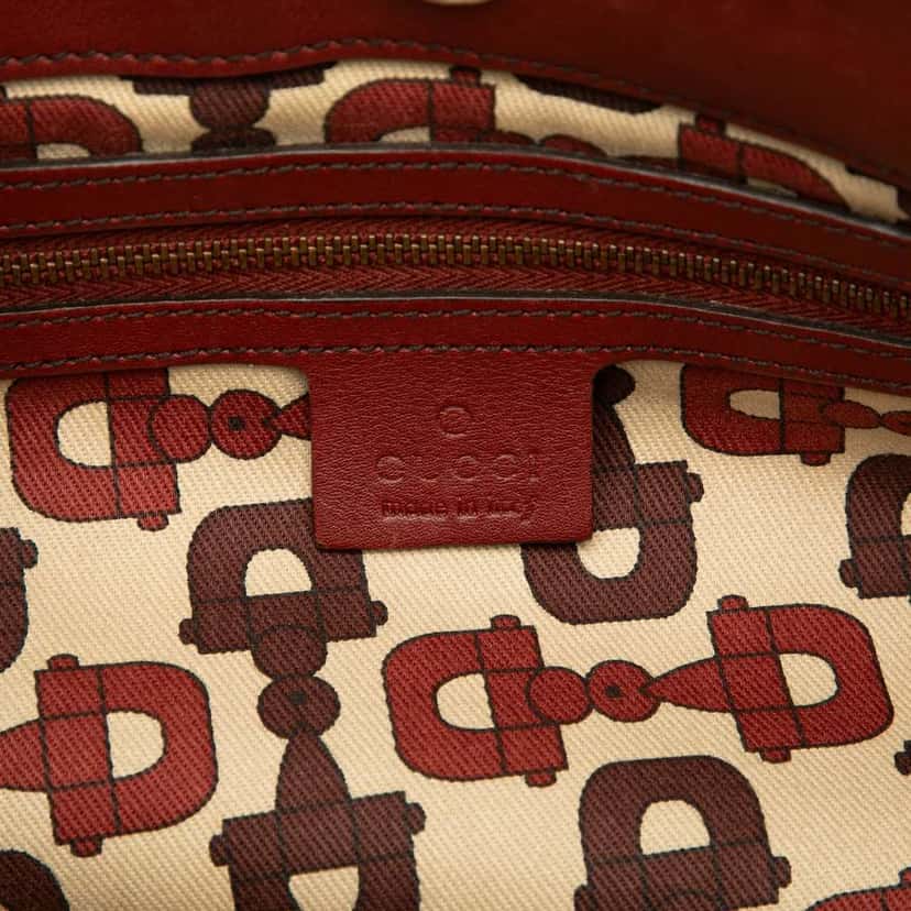 Gucci Guccissima Babouska Tote Red Leather Good condition - Box View