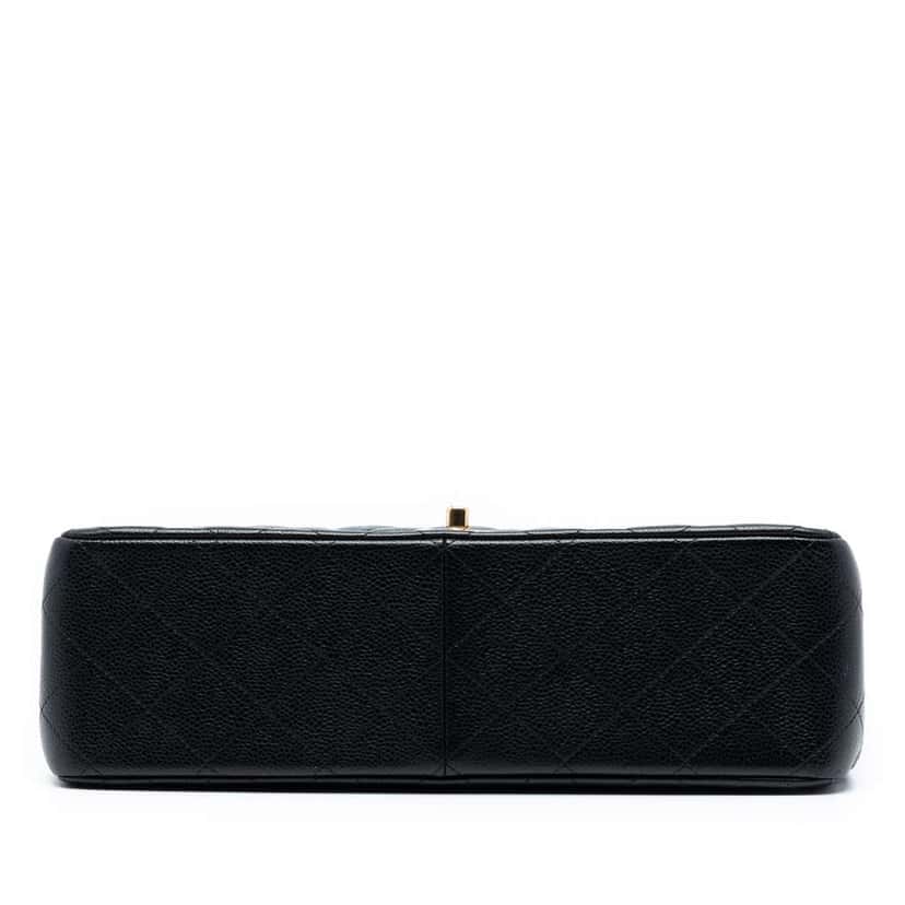 Chanel Jumbo Classic Caviar Double Flap Black Leather Good condition - Inside View