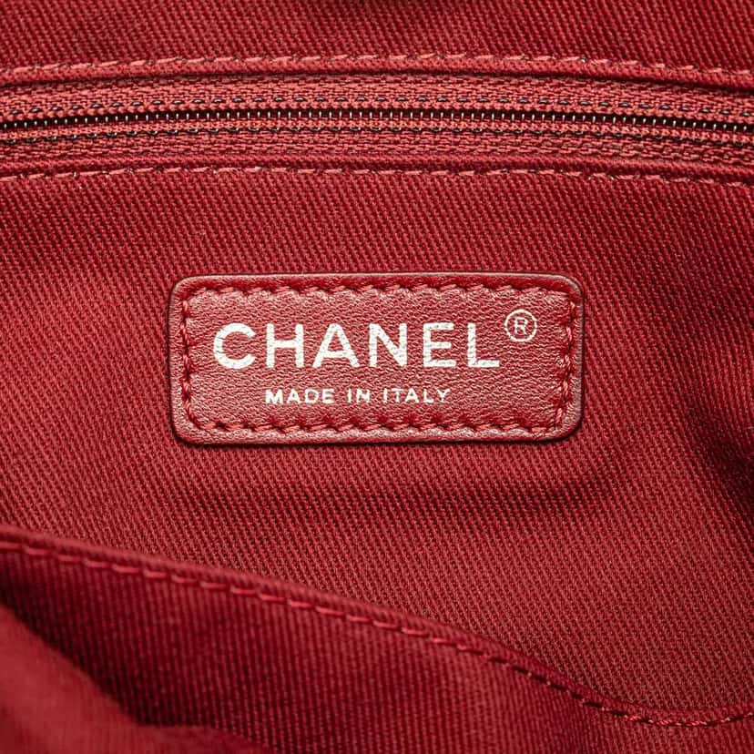 Chanel Mini Mixed Fibers Deauville Tote Red Canvas Very good condition - Box View